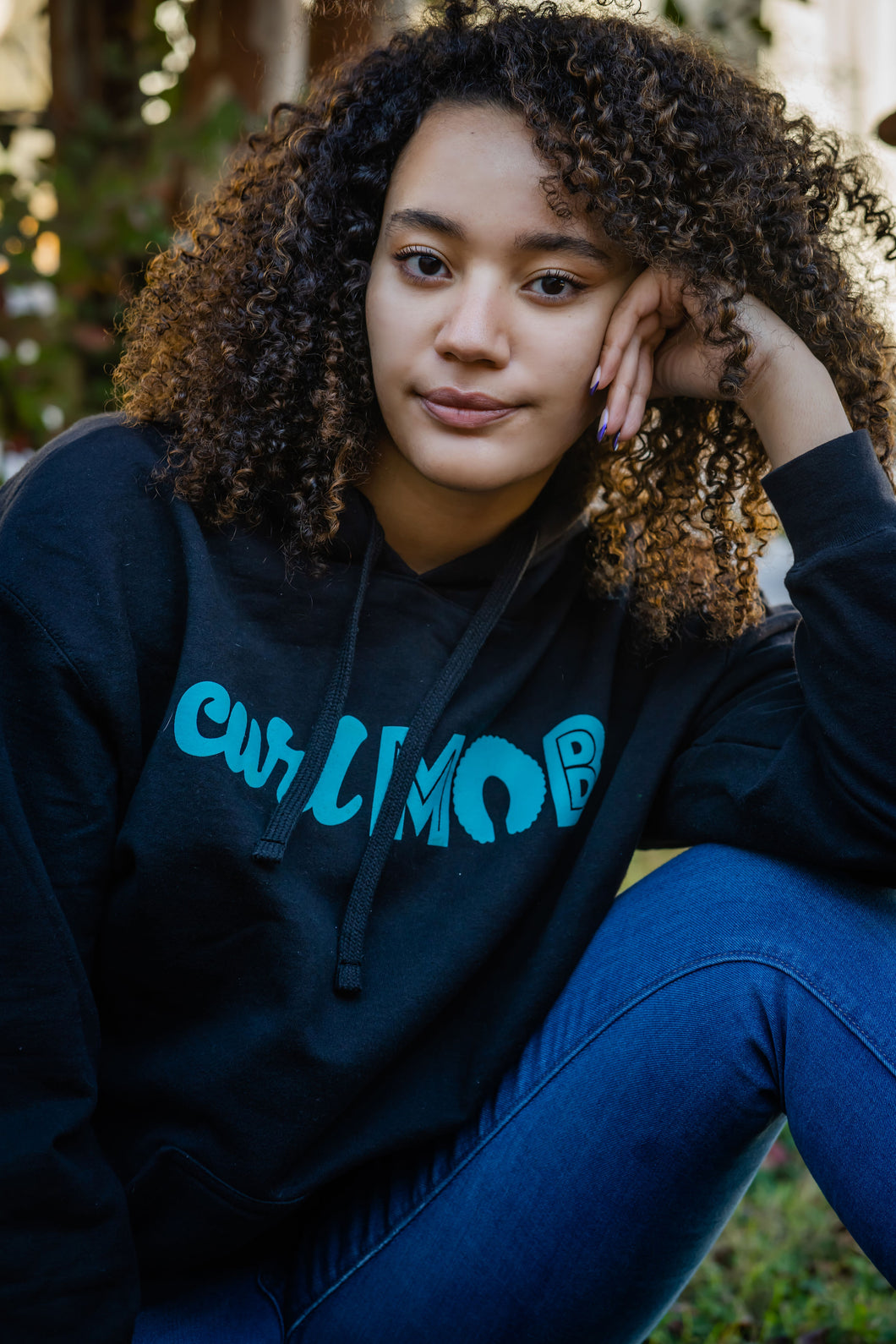 CurlMob Black Hoodie